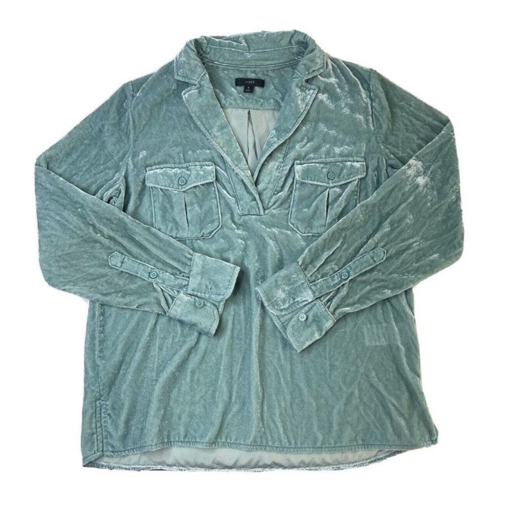 J. Crew women’s velvet popover shirt, M